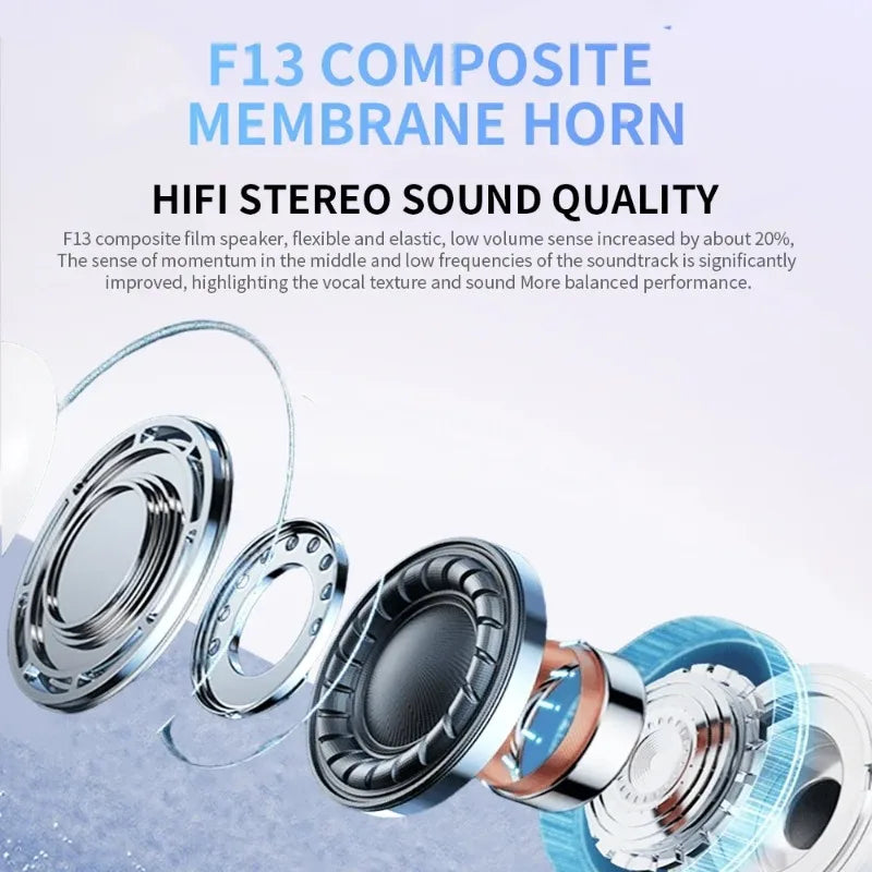 TWS BT 5 2 ENC Air Handsfree Pods True Wireless Earbuds Stereo Mini Headphones Long Battery Life